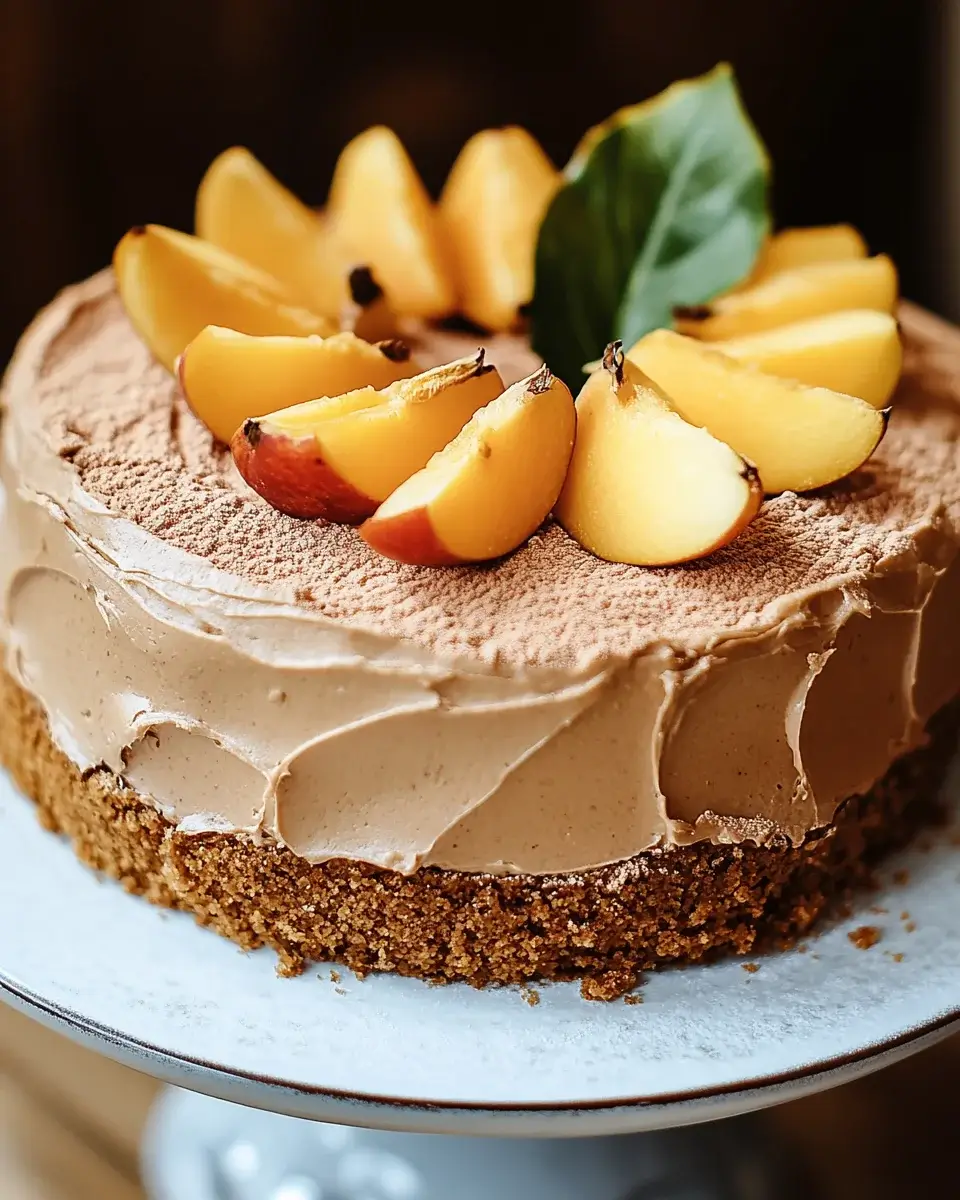 Pfirsichkuchen mit braunem Zuckerguss: Ein Genuss!