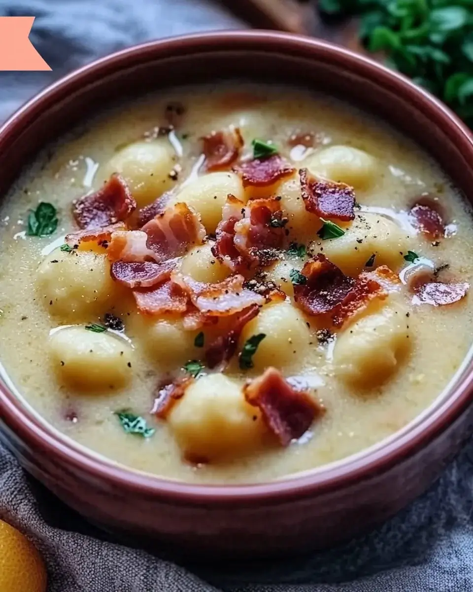 Bacon Cheddar Gnocchi Soup – Ein cremiges Genussrezept!