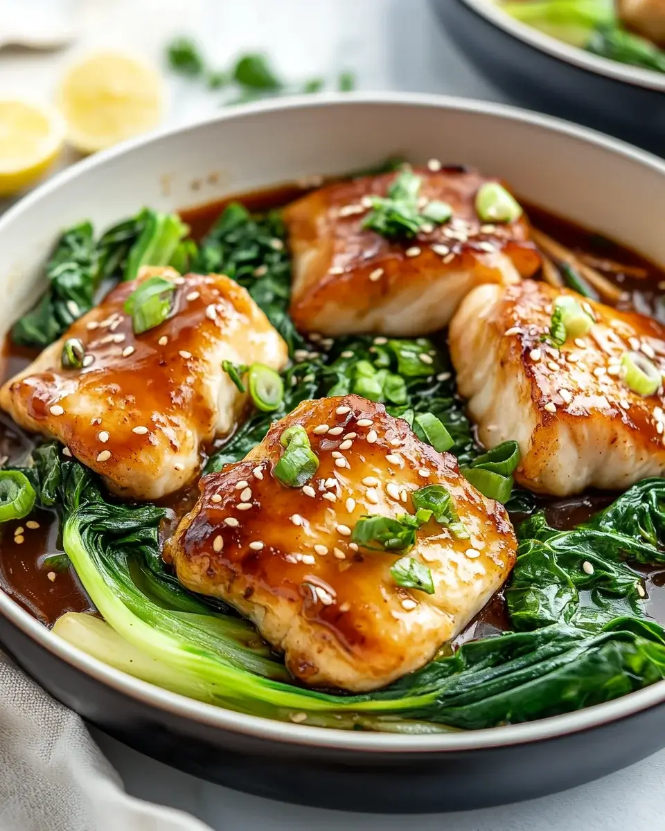 Asian-Style Keto Braised Cod with Bok Choy leicht gemacht!