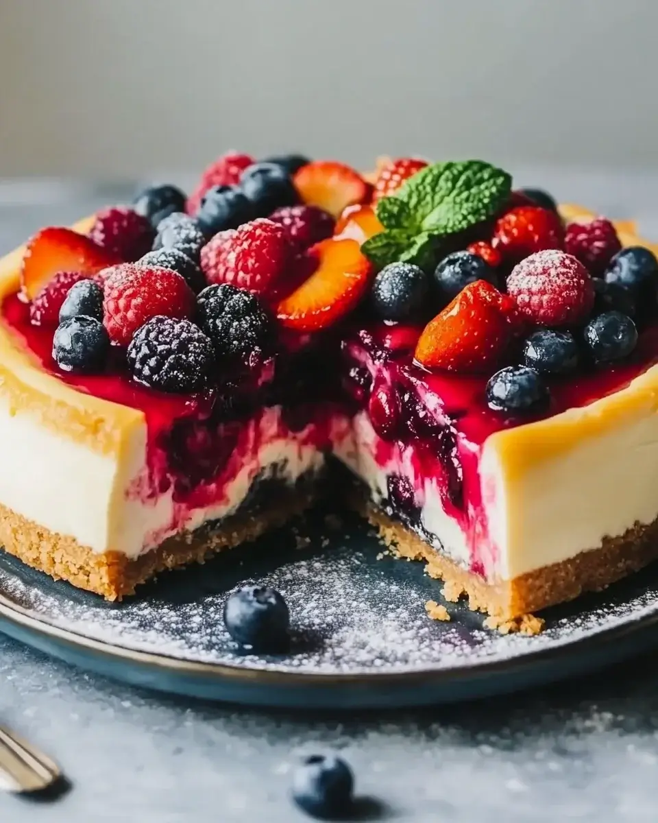 Berry And Peach Cheesecake: Der perfekte Sommergenuss!