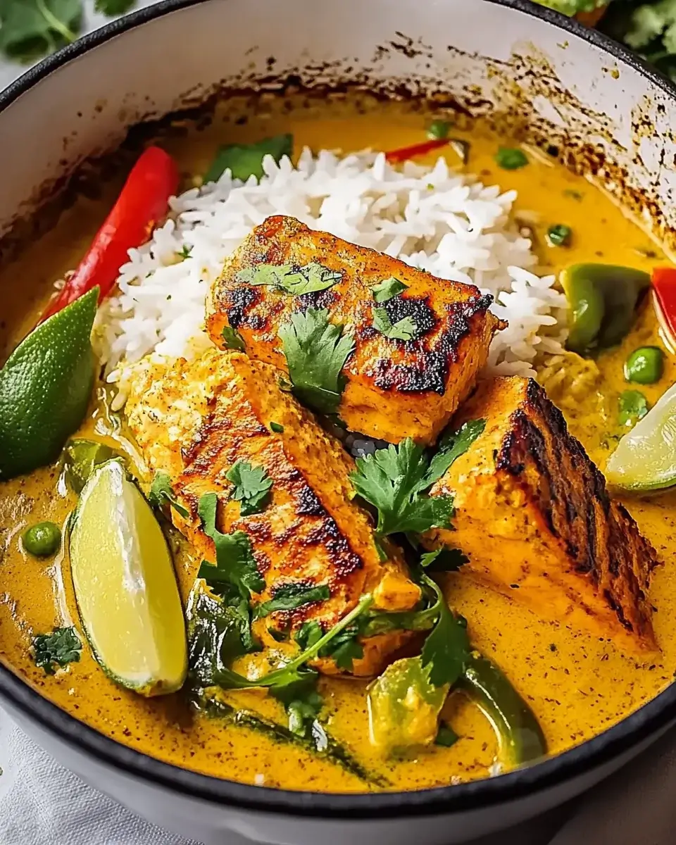 Caribbean Coconut Curry Salmon: Ein einfaches Rezept!