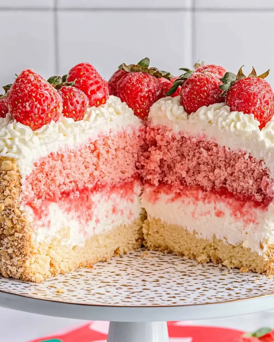 Erdbeer-Crunch-Käsekuchen: Lecker und einfach zubereiten!