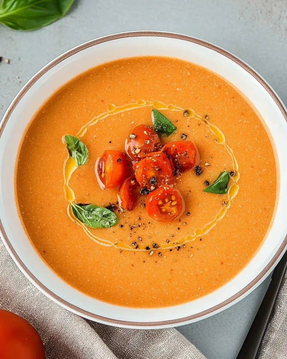 Cremige geröstete Knoblauch-Tomaten-Suppe selber machen!