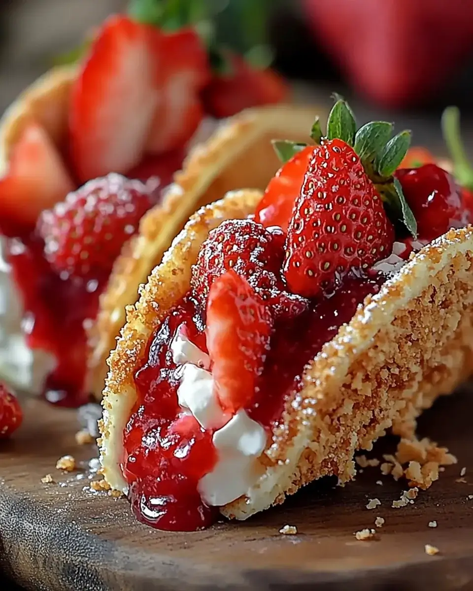 Erdbeer-Crunch-Cheesecake-Tacos: Ein Genuss für alle!