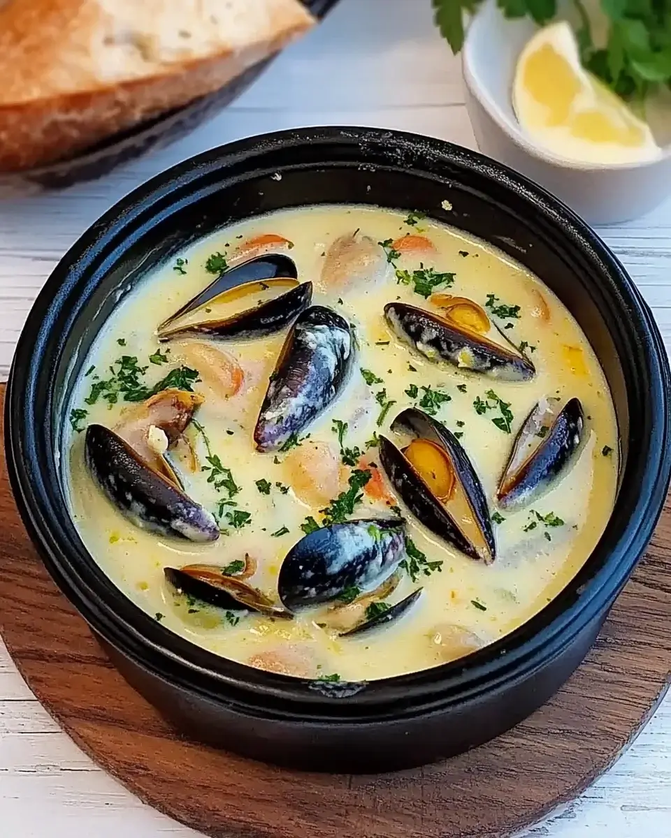 Shrimp und Muscheln in cremiger Knoblauchsoße zaubern!
