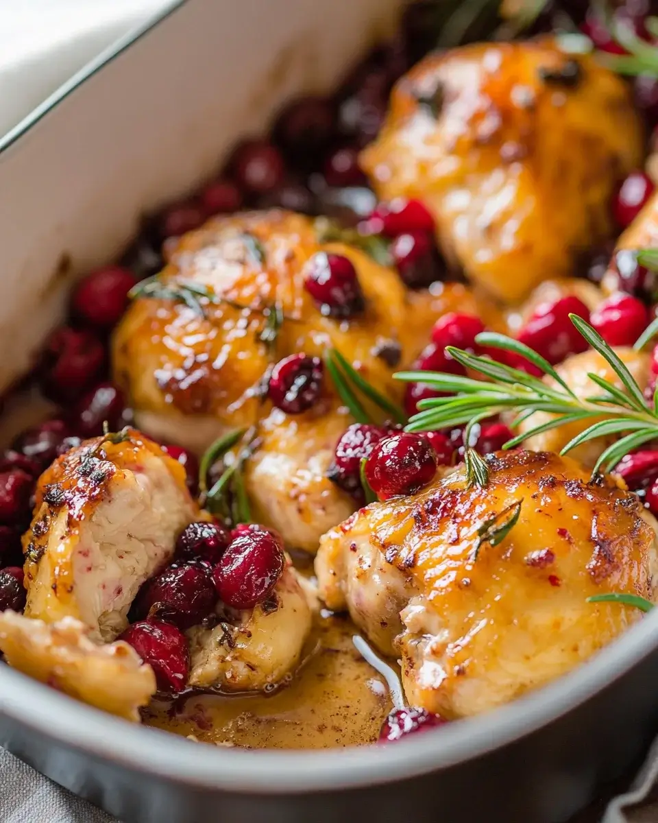 One-Pan Cranberry Rosemary Chicken: Einfaches Rezept!