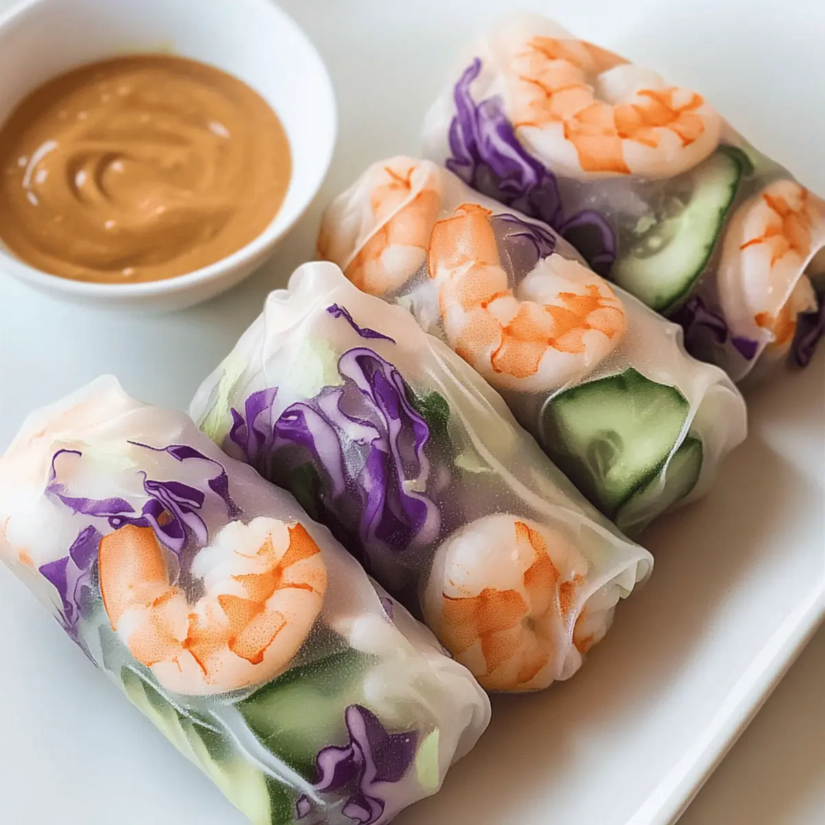 Vietnamese Garnelen-Frühlingsrollen mit Erdnusssauce