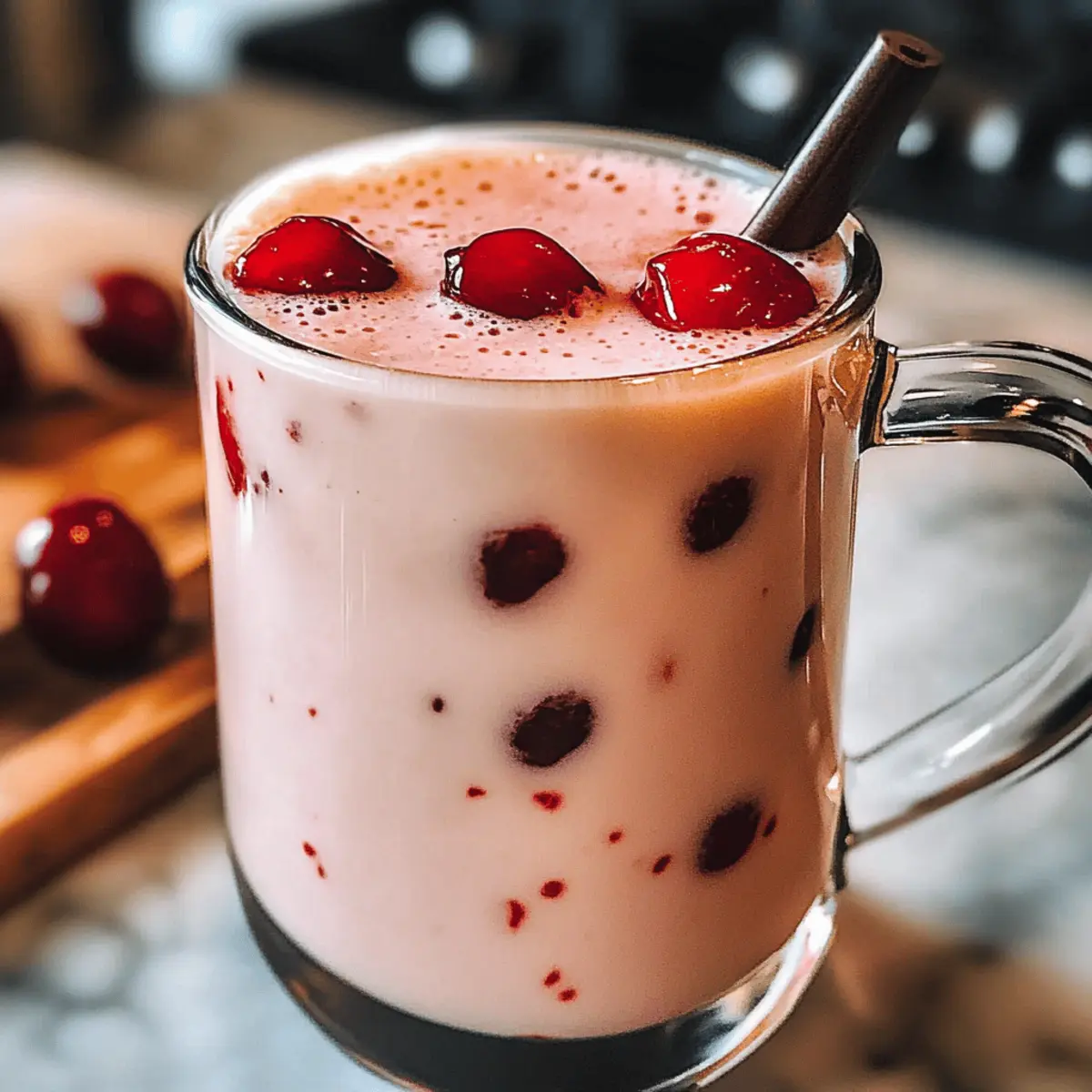 Cherry Earl Grey Milchtee für gemütliche Nachmittage
