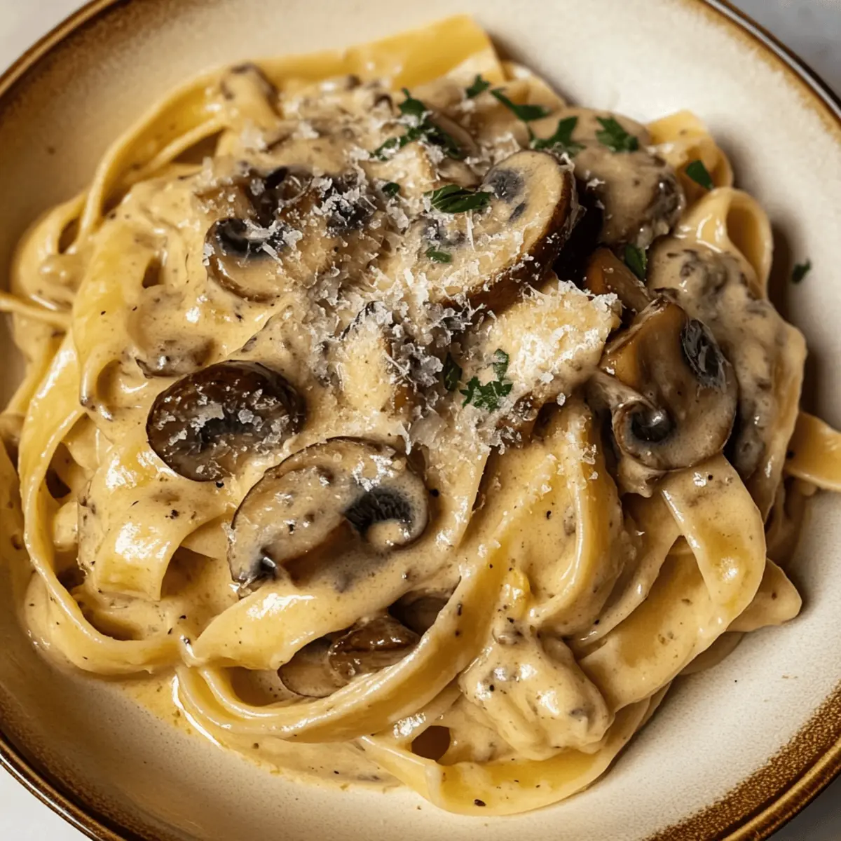 Gorgonzola Trüffelcremesauce mit Champignons