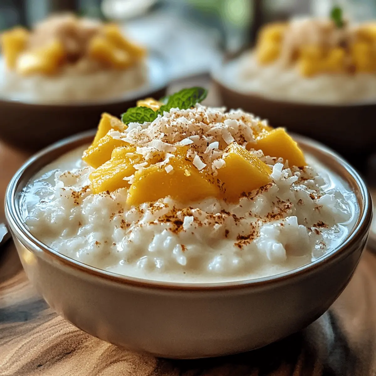 Köstlicher karibischer Kokosreis-Pudding