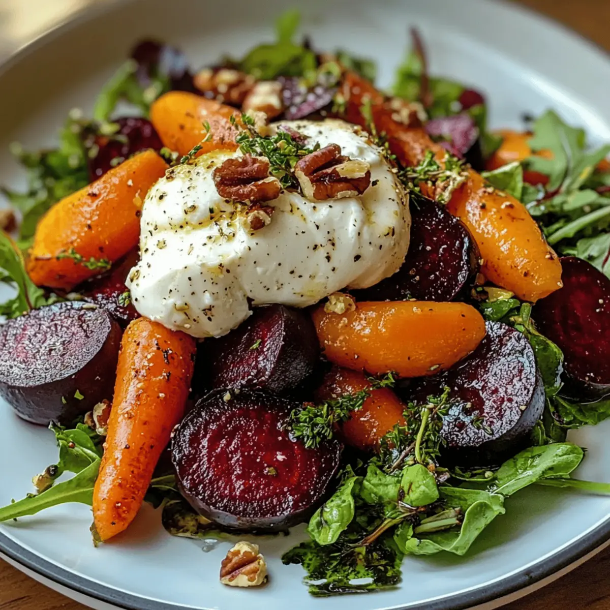 Rote Beete Karotten Salat mit Burrata