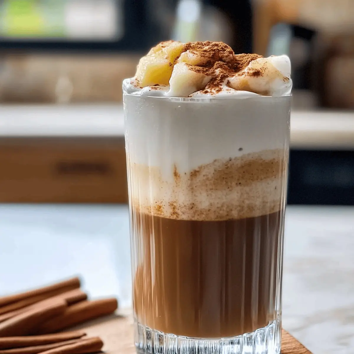 Eisgekühlter Apfel-Crisp Chai Latte
