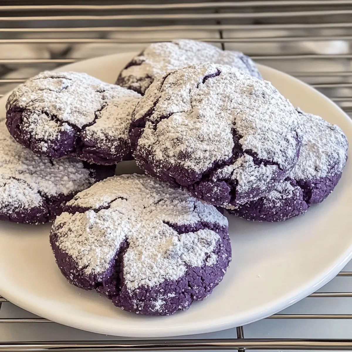 Ube Crinkle Cookies für deine Feiertagsplatte