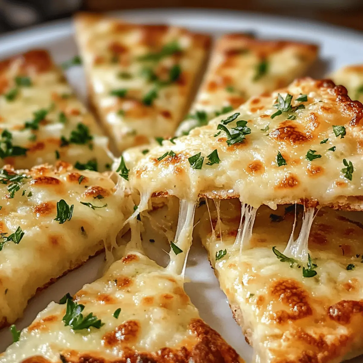Luftfritteuse Käse Tortilla Knoblauchbrot