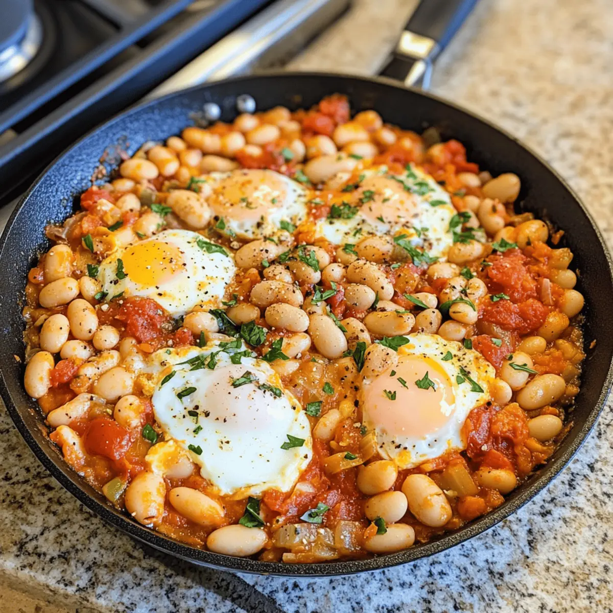 Einfaches Rezept für Spanische Bohnen und Eier
