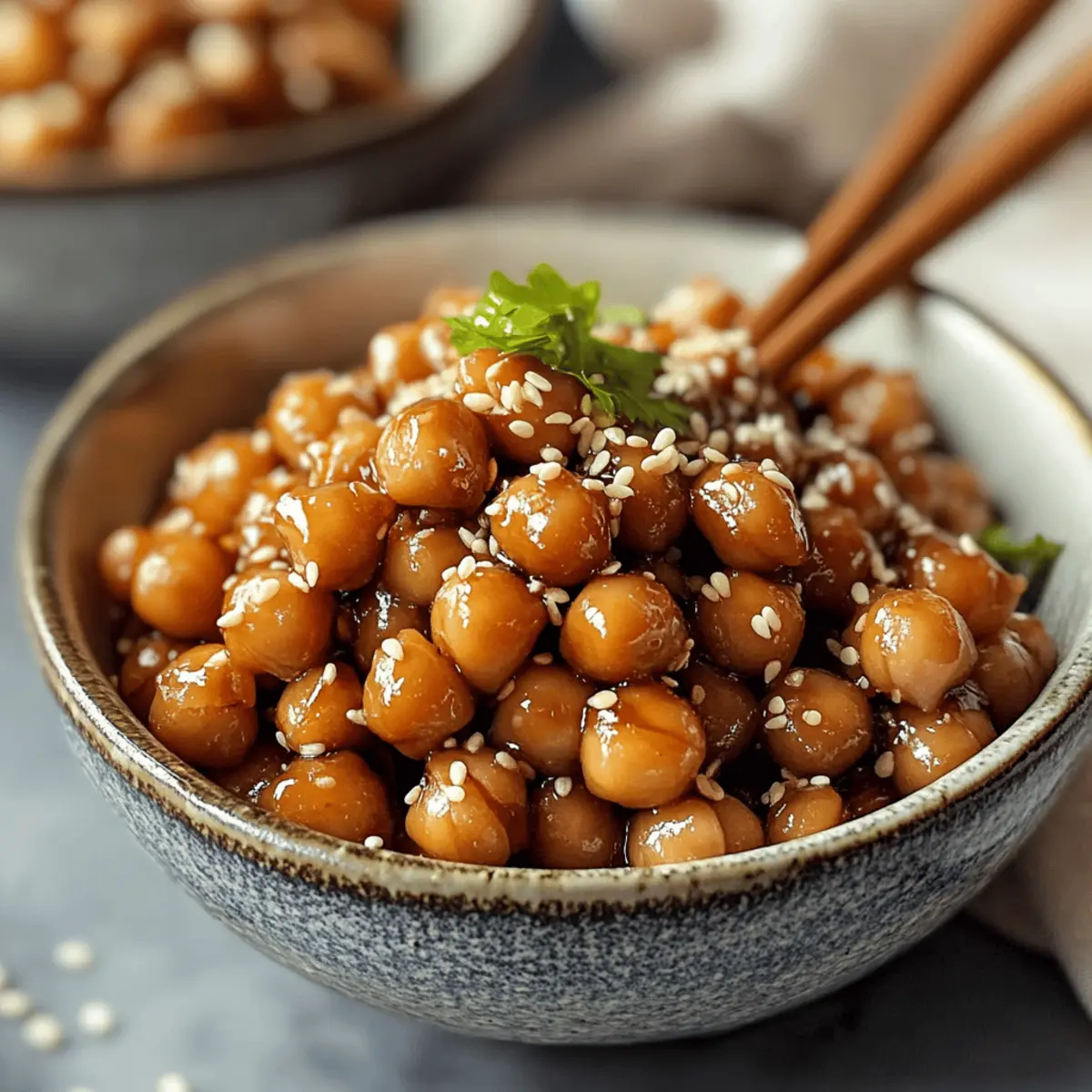 Vegan Krosse Sesamkichererbsen in 15 Minuten