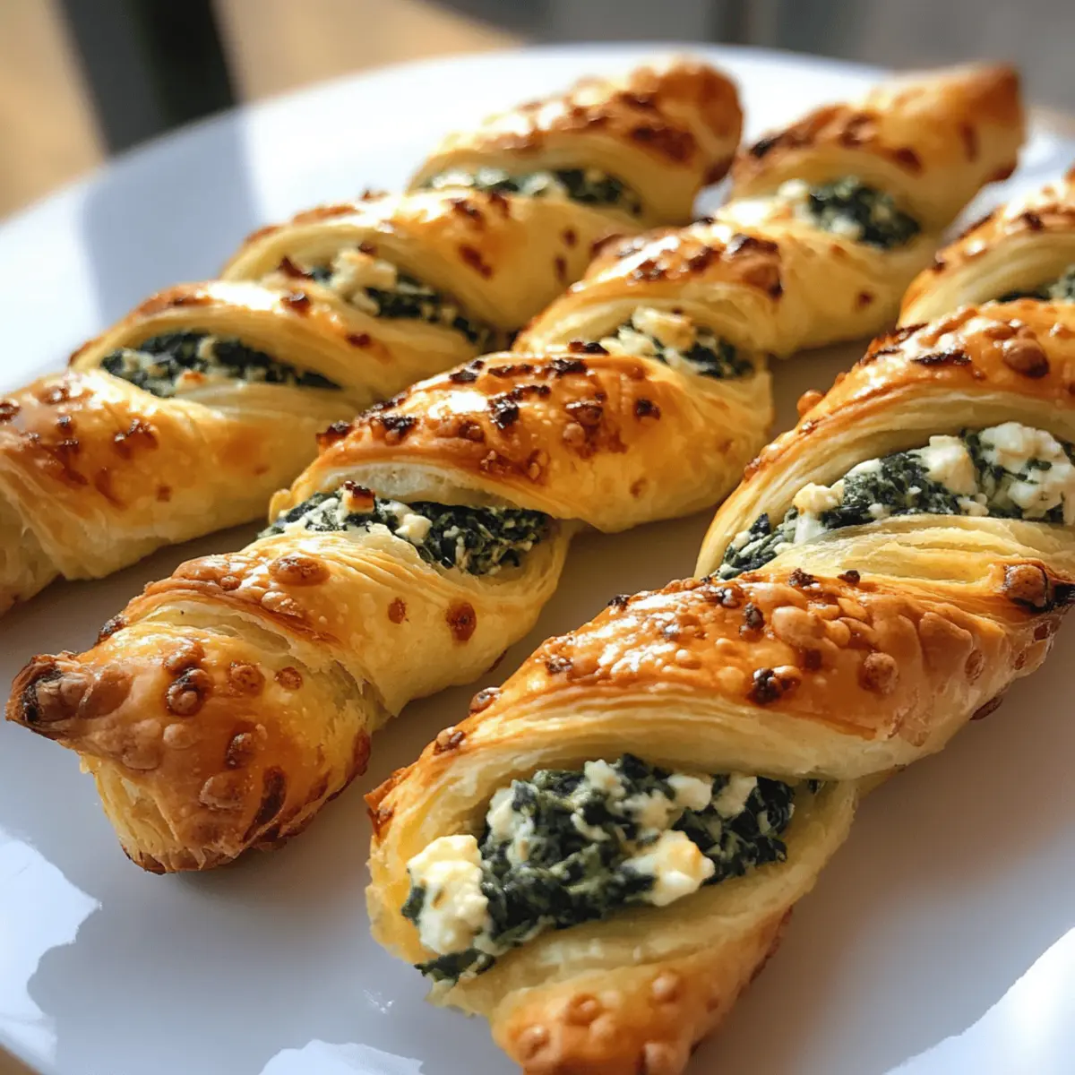 Spinat-Feta-Blätterteig-Twists in 30 Minuten