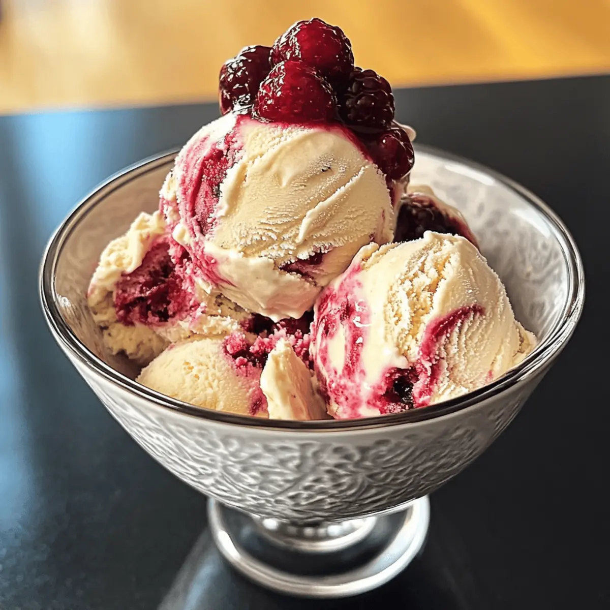 Brunost und Lingonbeeren Eiscreme selber machen
