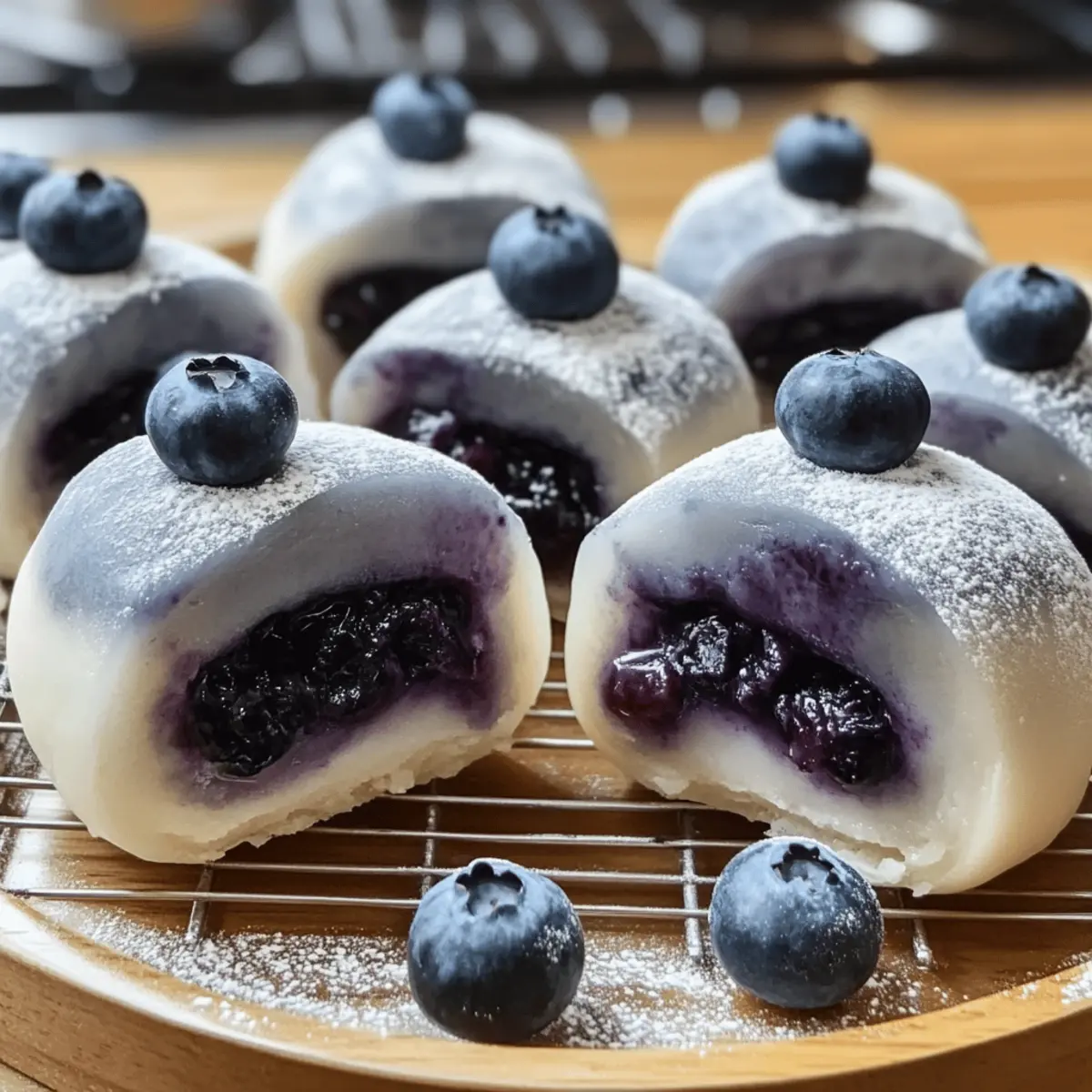 Blauberry Cream Mochi Buns für den süßen Genuss