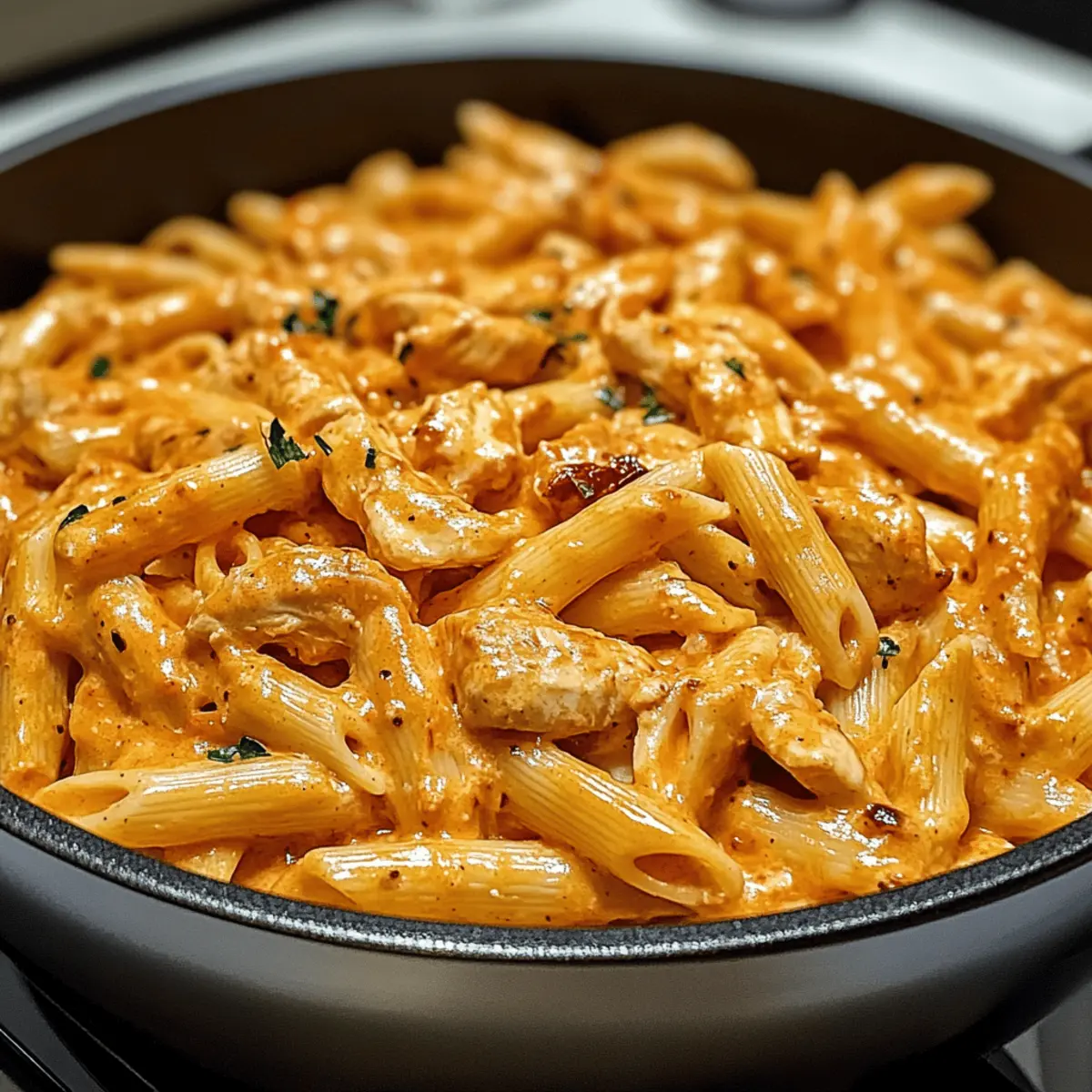Rauchige Chipotle Käse-Hühnchen-Pasta aus einem Topf