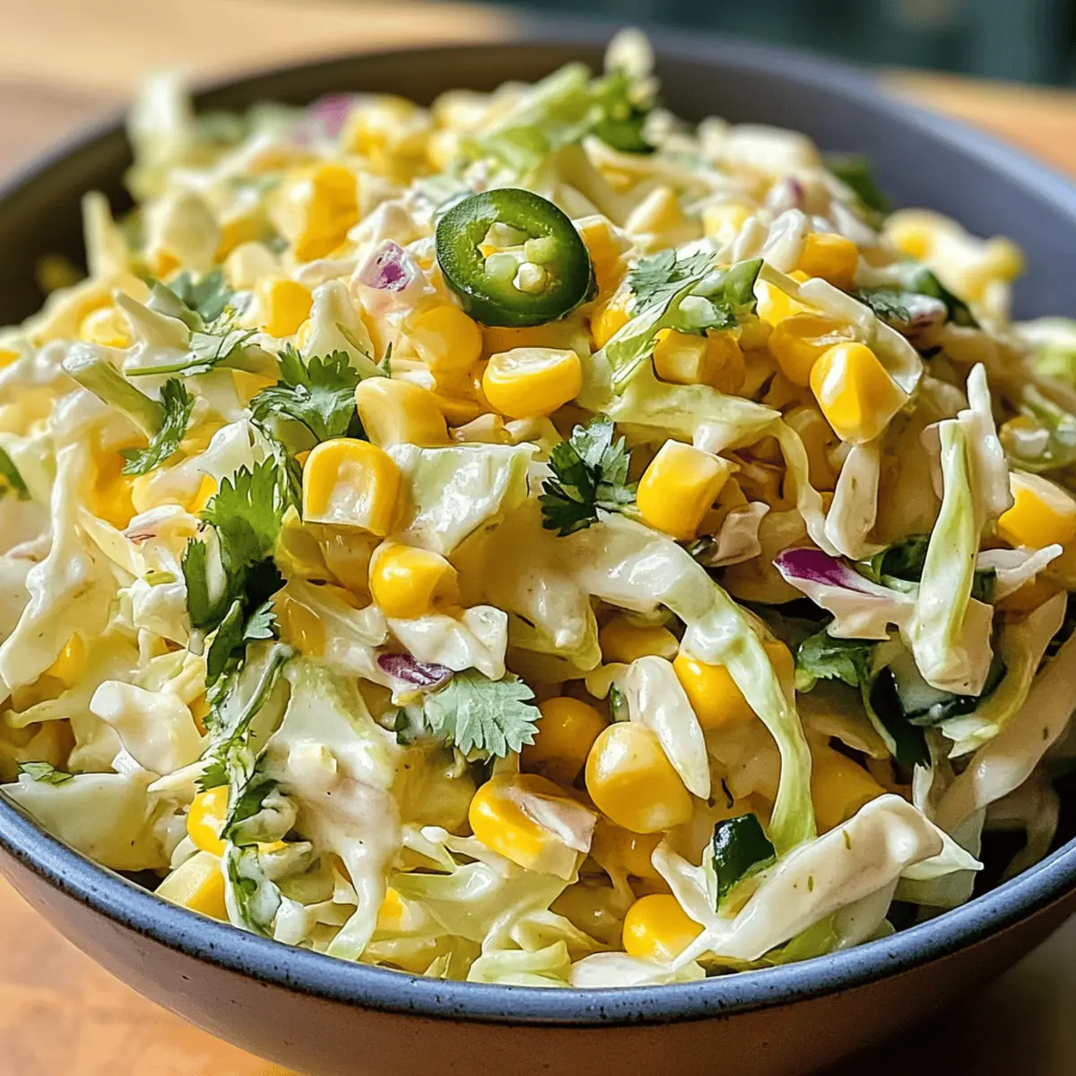 Jalapeno Mais Coleslaw für jeden Sommer Grillabend