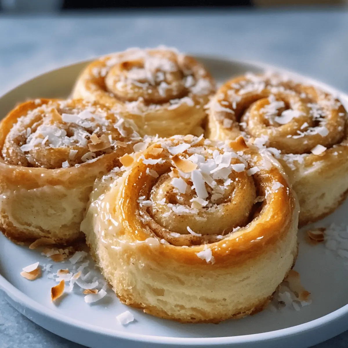 Kokoscreme Zimtschnecken für einen süßen Start