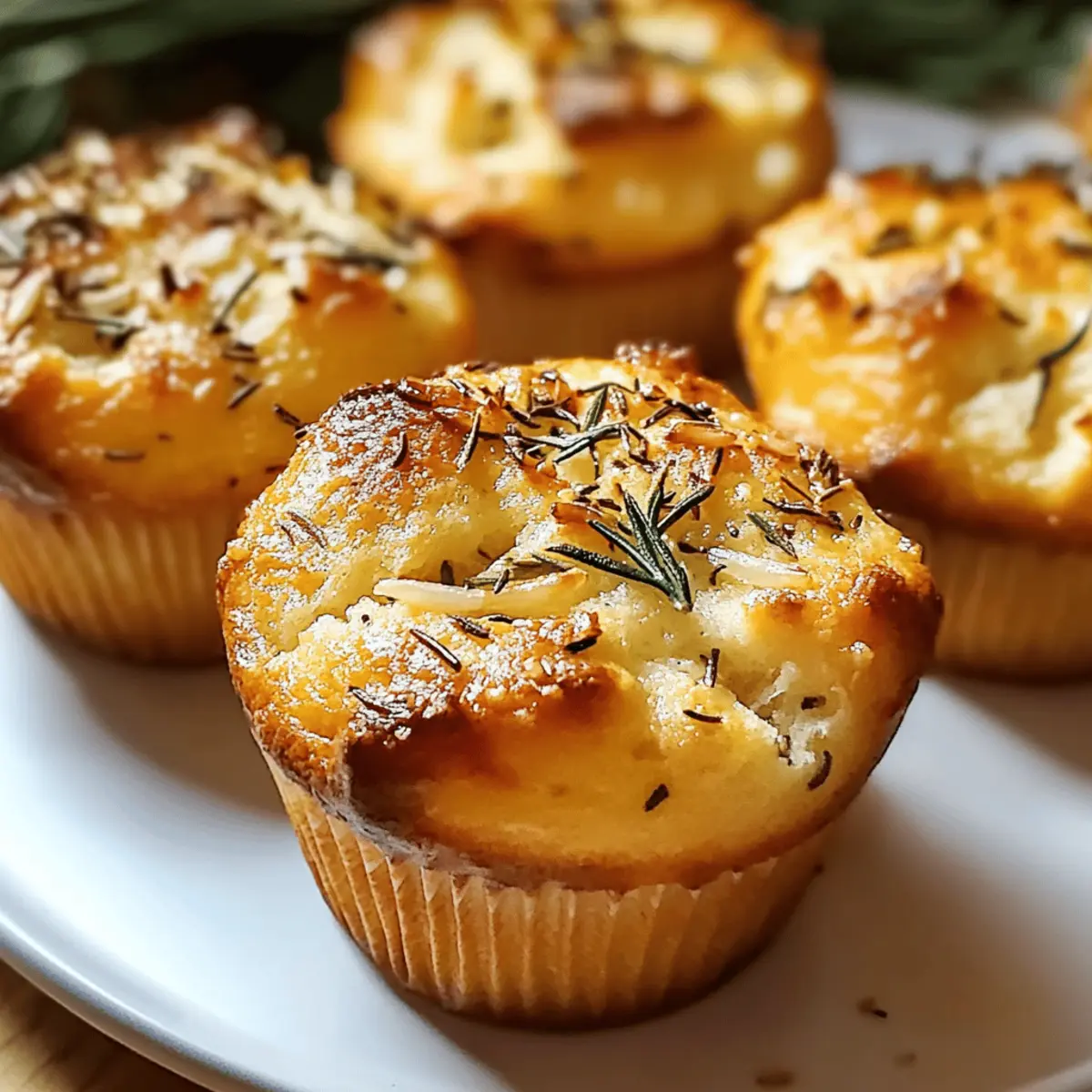 Knusprige Focaccia-Muffins mit Knoblauch und Rosmarin