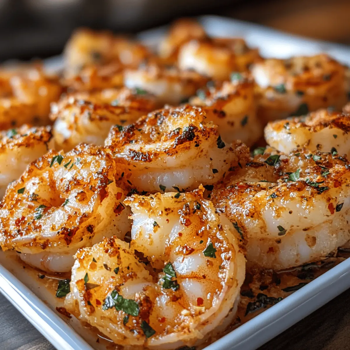 Knoblauch Parmesan Garnelen im Ofen gebacken
