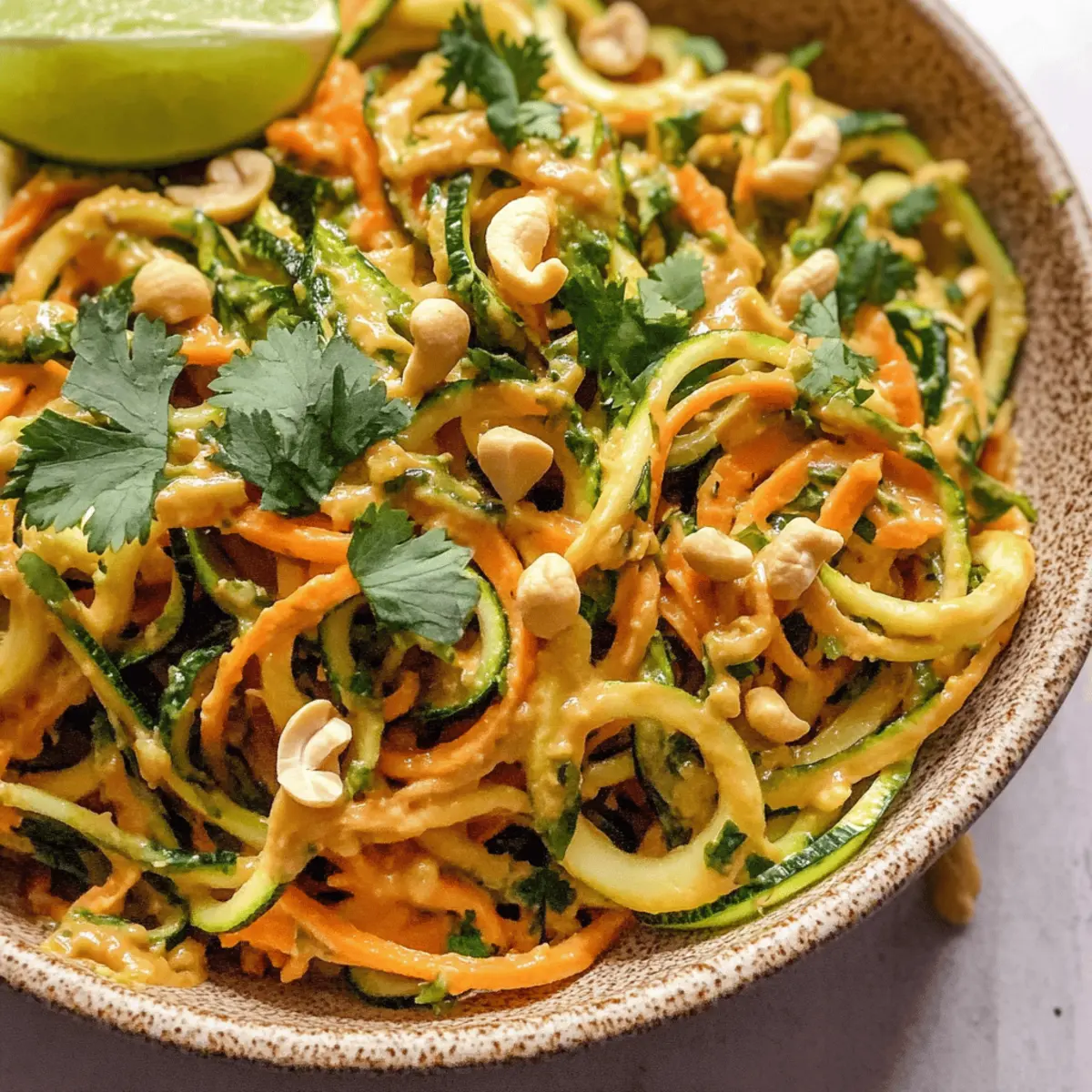 15-Minuten Knoblauch Limetten Cashew Zoodles