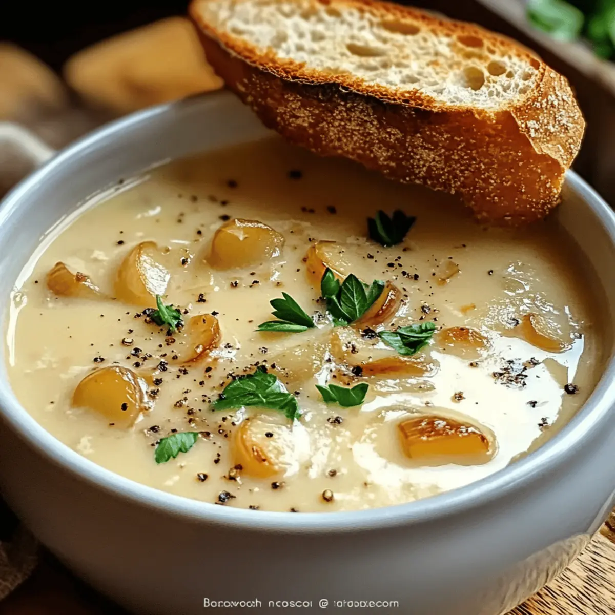 Der Ausgang: Französische Knoblauch-Suppe genießen