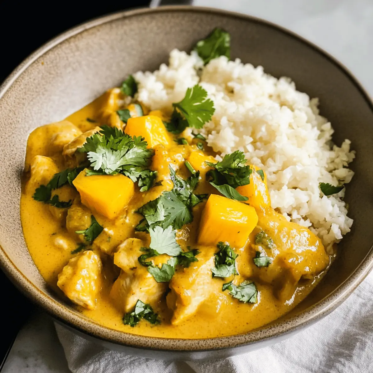 Dairy-Free Mango Chicken Curry für deine Familie