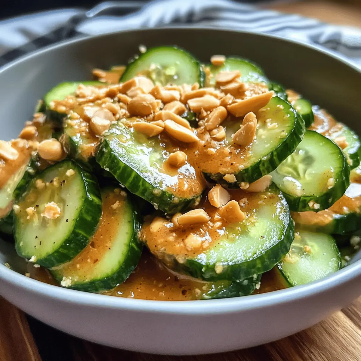 Erfrischende Gurken in würziger Erdnusssauce