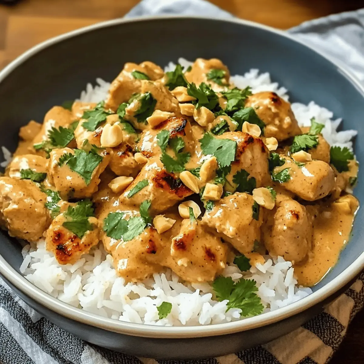 Thai Erdnuss-Hühnchen in unter 30 Minuten