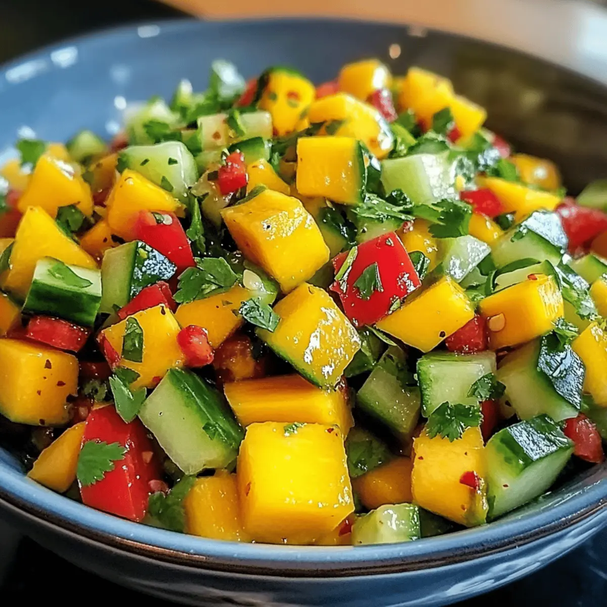 Thai Mango Gurkensalat im Handumdrehen