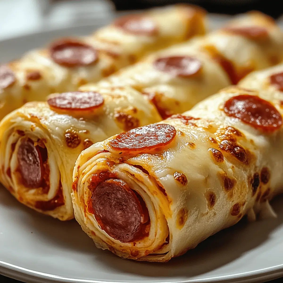 Der Ausgang: Leckere Käsige Pizza Roll-Ups