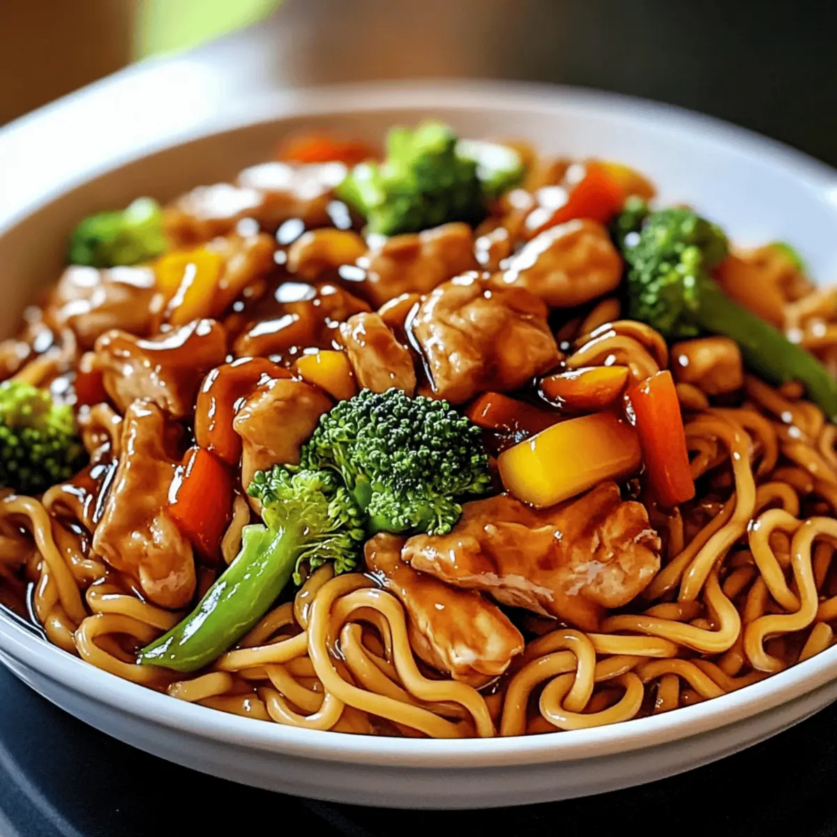 Schnelle Chicken Teriyaki Nudeln mit Gemüse
