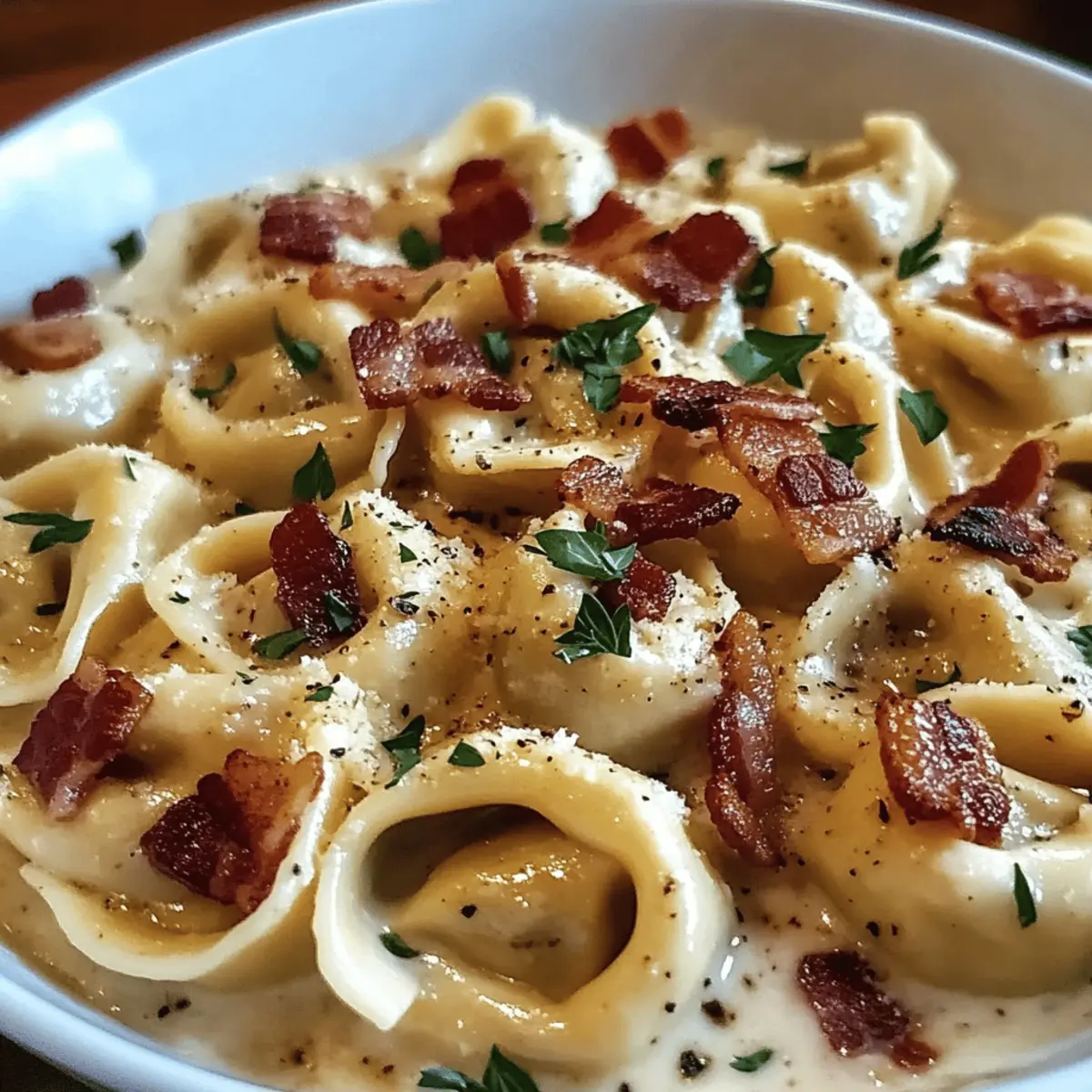 Bacon Cream Cheese Tortellini in 30 Minuten