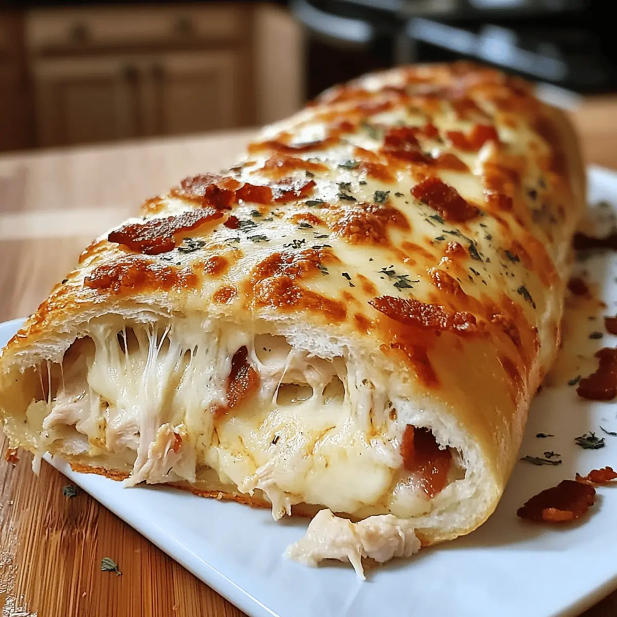Hähnchen Bacon Ranch Stromboli für die Familie