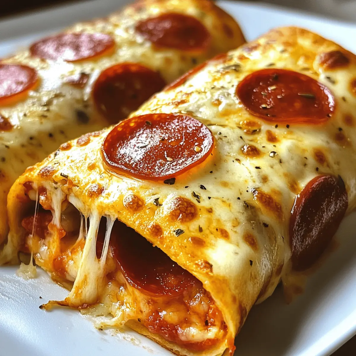 Käsegebackene Pizza-Wraps schnell und einfach
