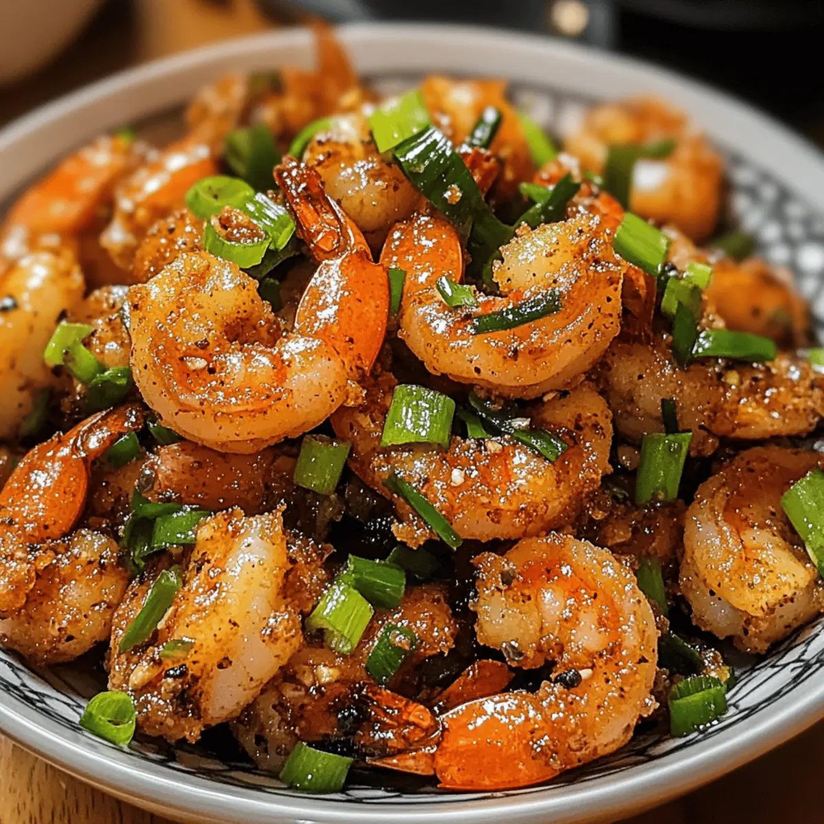 Chinesische Salz- und Pfeffergarnele für zu Hause