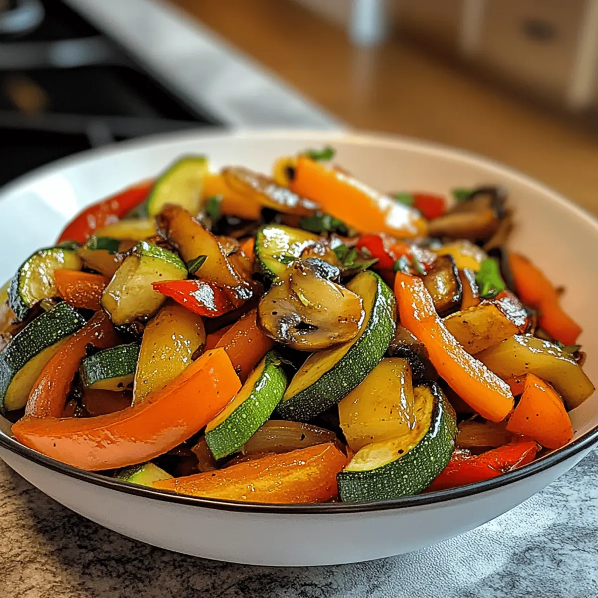 Bunte Gemüsepfanne für schnelle Mittagessen