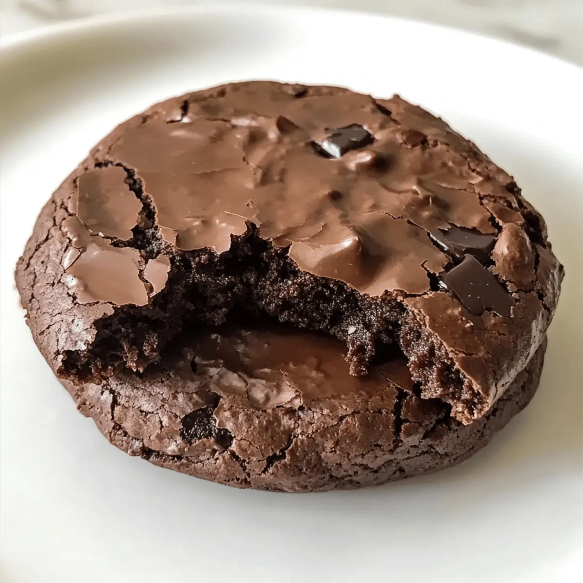 Dunkle Schokoladen Espresso Brownie Cookies