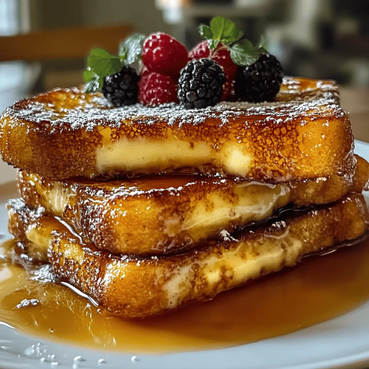 Köstlicher Crème Brûlée French Toast für Genießer