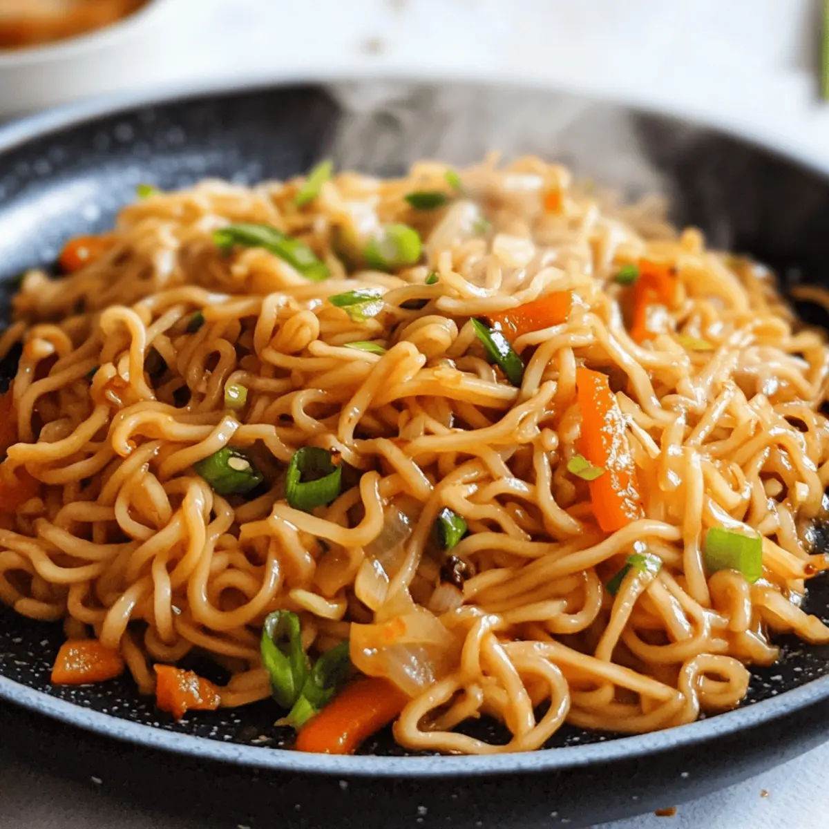 Veggie Mie Nudeln mit Sojasauce in 20 Minuten