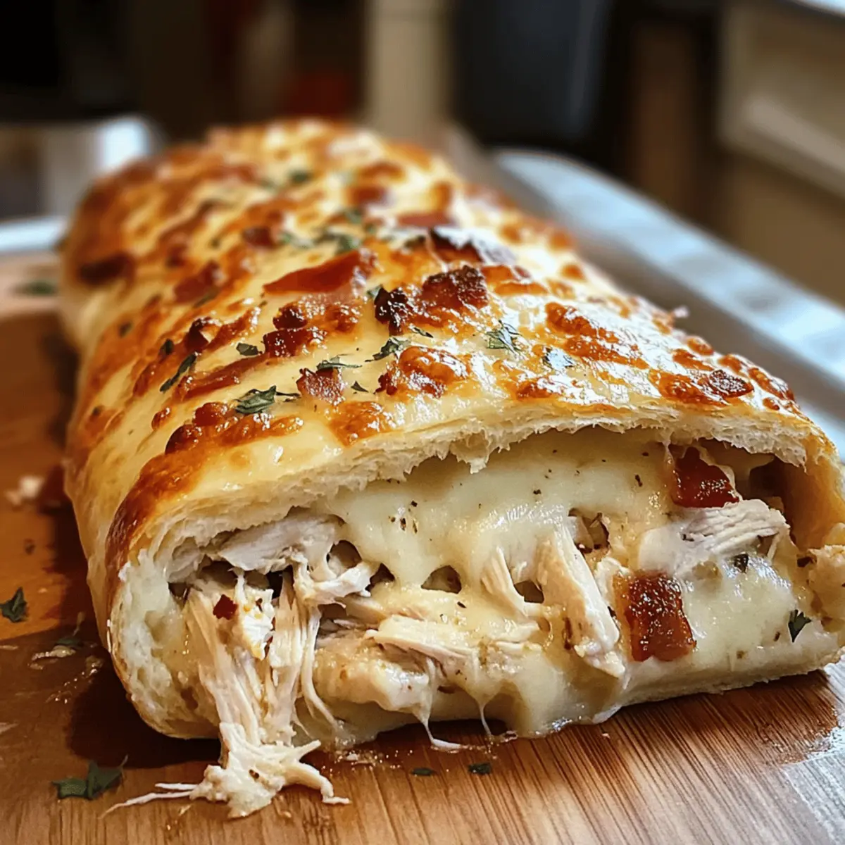 Hähnchen Bacon Ranch Stromboli einfach selbst machen