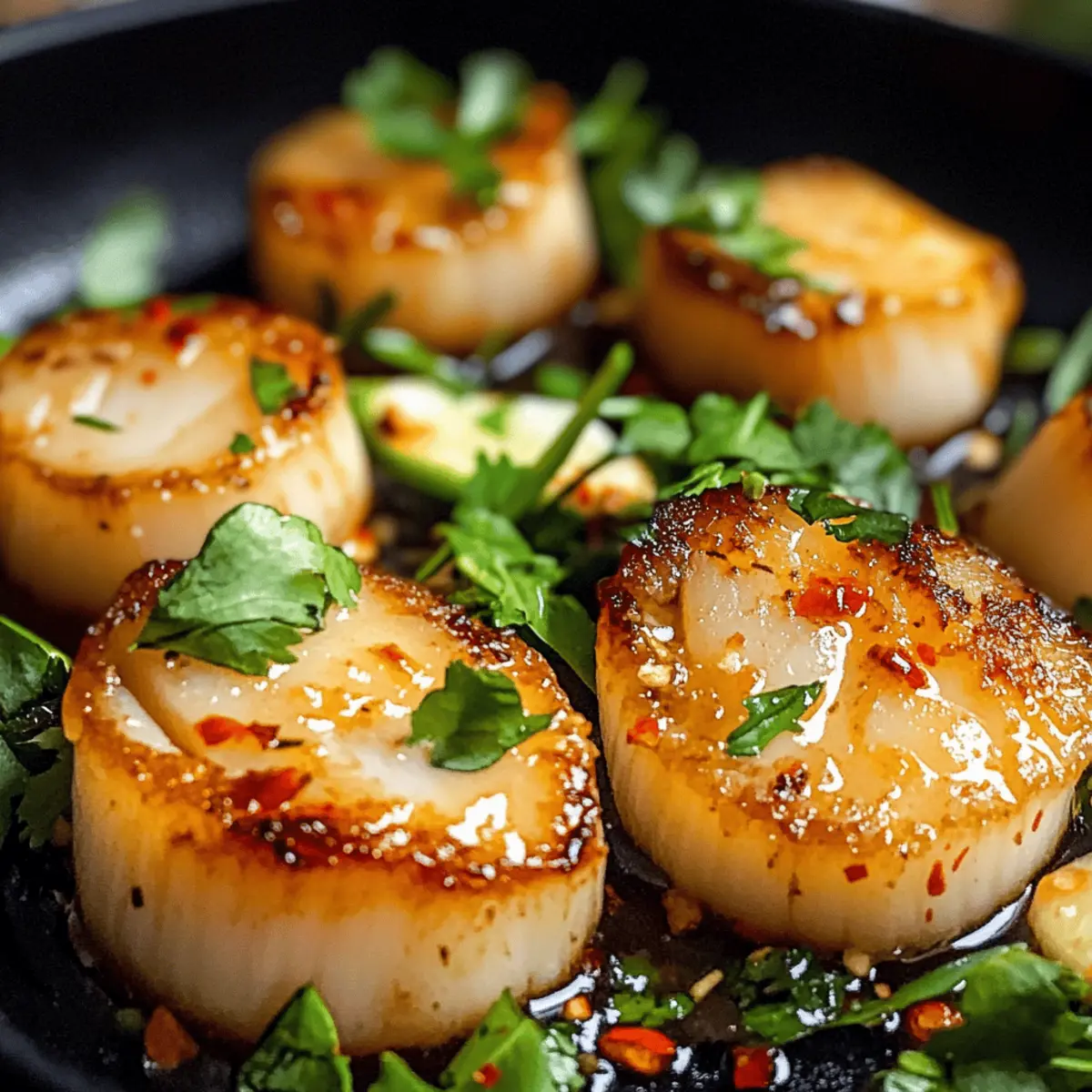 Thai Jakobsmuscheln mit Knoblauch und Chili