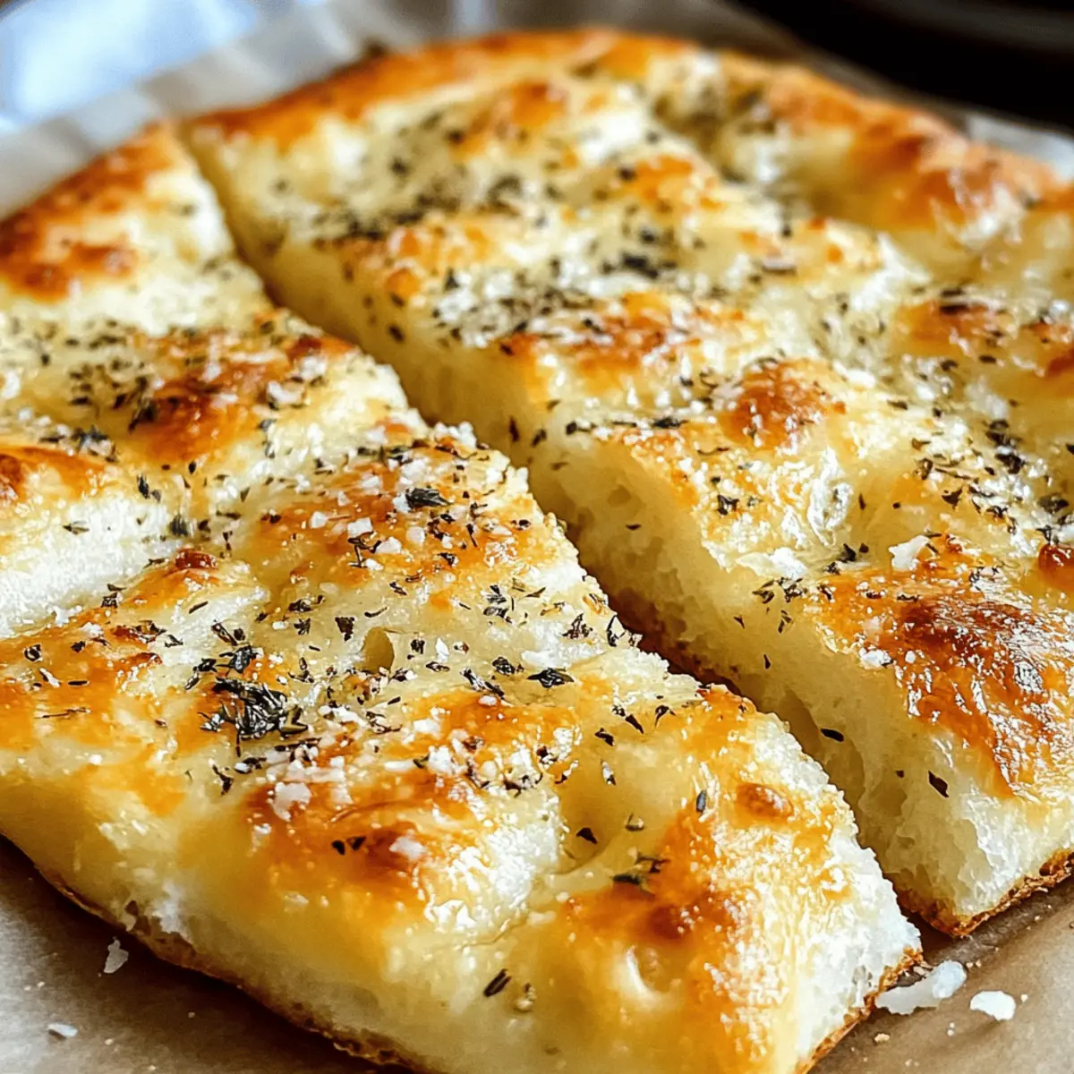 Knuspriges Knoblauch-Parmesan Focaccia Rezept