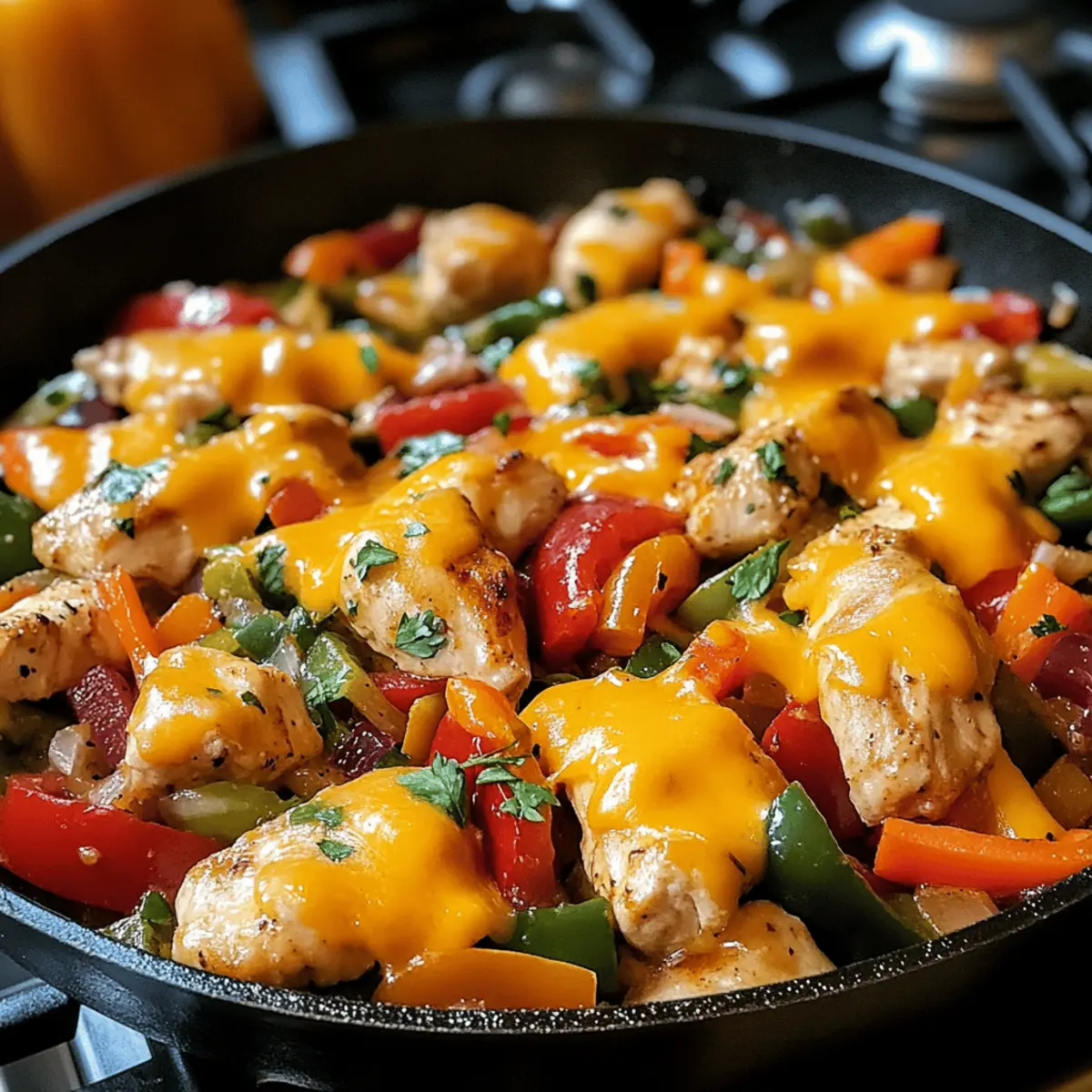 Cheesy Baja Chicken Pfanne für schnelles Abendessen