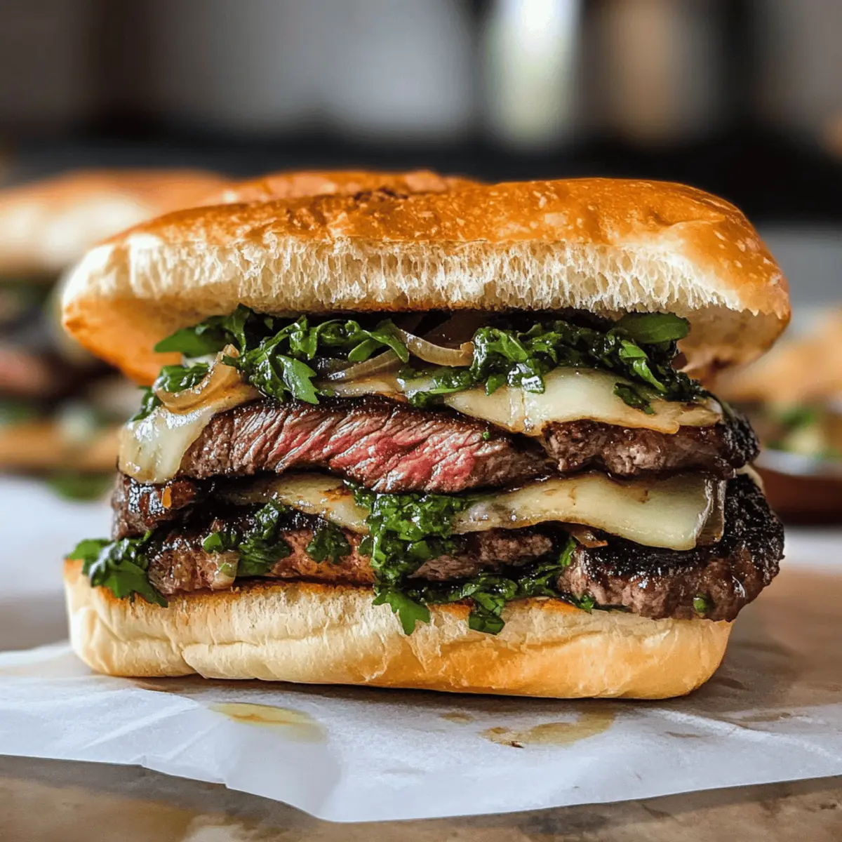 Der Ausgang: Ribeye Steak Sandwich genießen