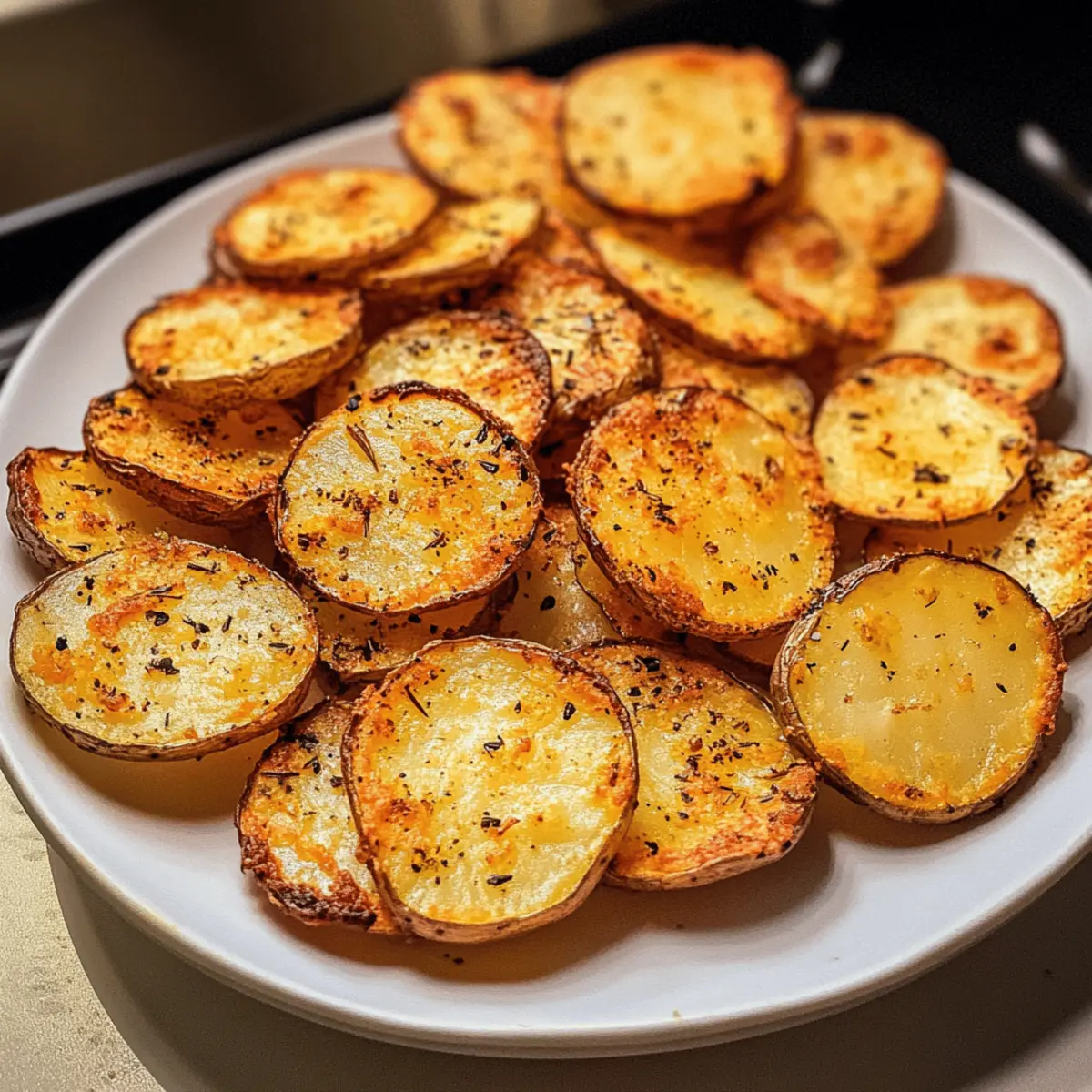 Crispy Air Fryer Kartoffelscheiben schnell und gesund